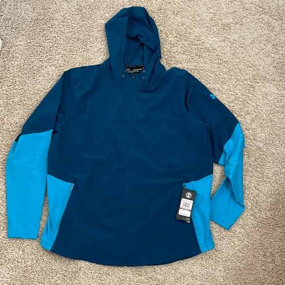 NWT Under Armour Men’s Microthread Vanish Jacket Techno Teal SZ XXL - Picture 2 of 7
